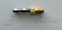 -4AN to CGA320 Fill adaptor custom